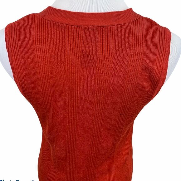 Alex Marie deep rust colored sweater vest S - Picture 3 of 6